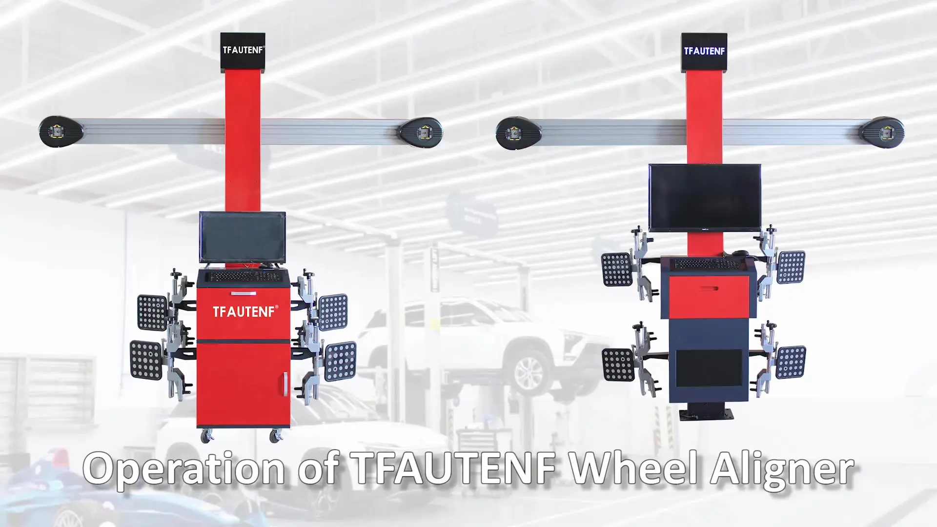 TFAUTENF HD  auto wheel aligner with scissor car lift  for car repair workshop / 3d car wheel alignment system