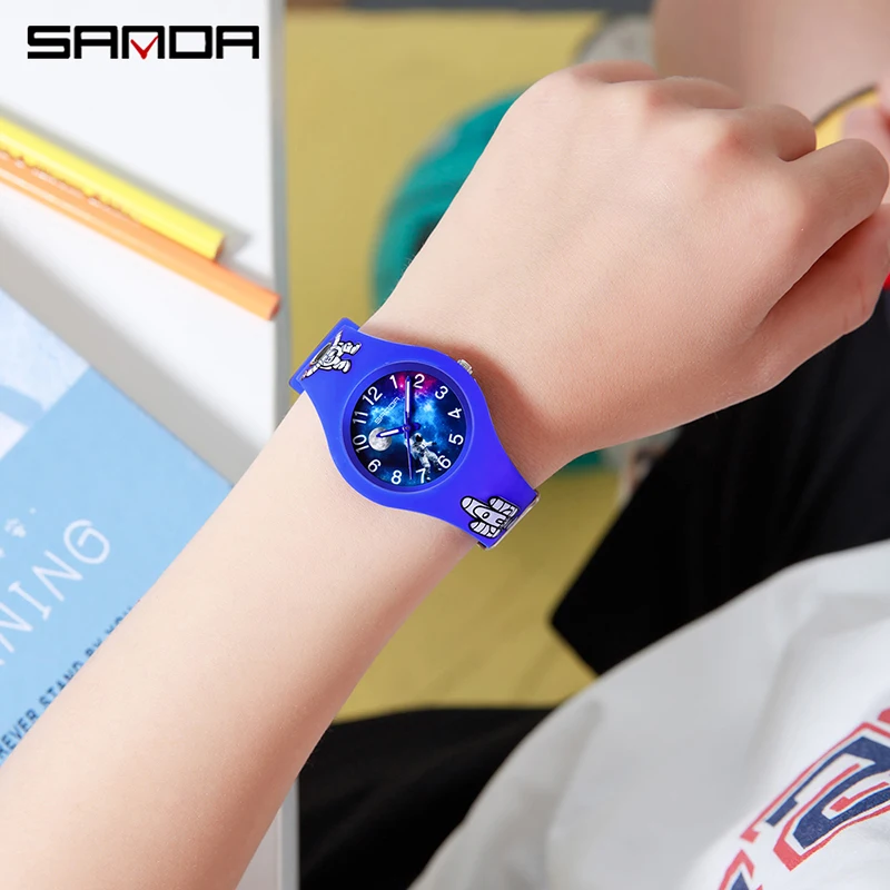 Waterproo-Reloj de silicona para niños, cronógrafo de pulsera de cuarzo con dibujos animados, a la moda, para estudiantes y niñas, 2023