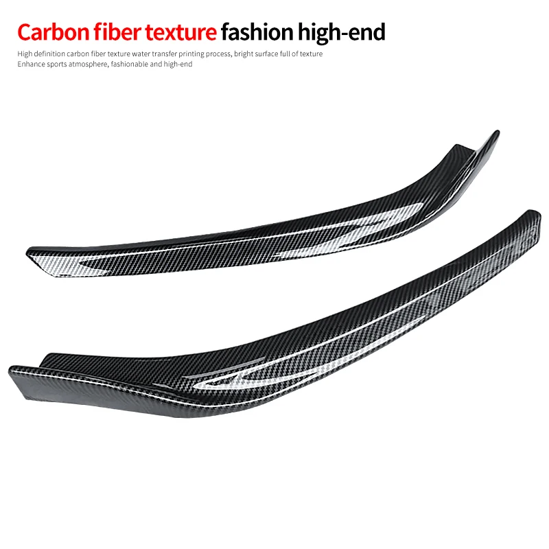 Car Front Wrap Angle Separator Body Kit Protector Side Skirts Extensions Rear Wrap Angle Carbon ABS For Maserati GranCabrio 2010