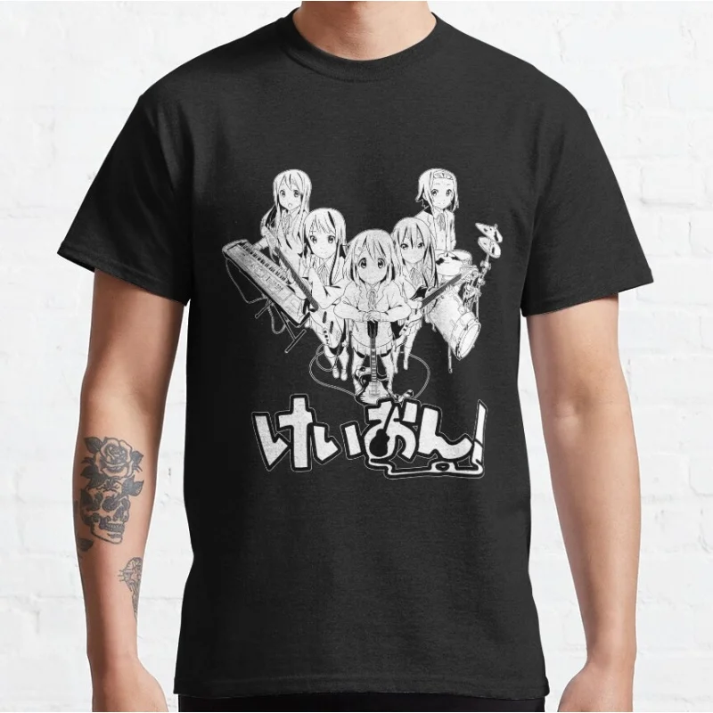 

Cute Manga K-ON ! Gift t shirt 0516 Anime girls Graphic Tee 100% cotton print clothing Y2K clothes All size Tops S-6XL