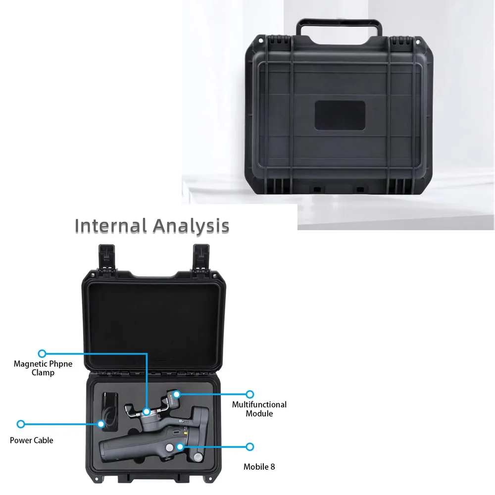 

​Explosion-proof Storage Box for DJI Osmo Mobile 8 High-strength Camera Accessories Storage Case Black