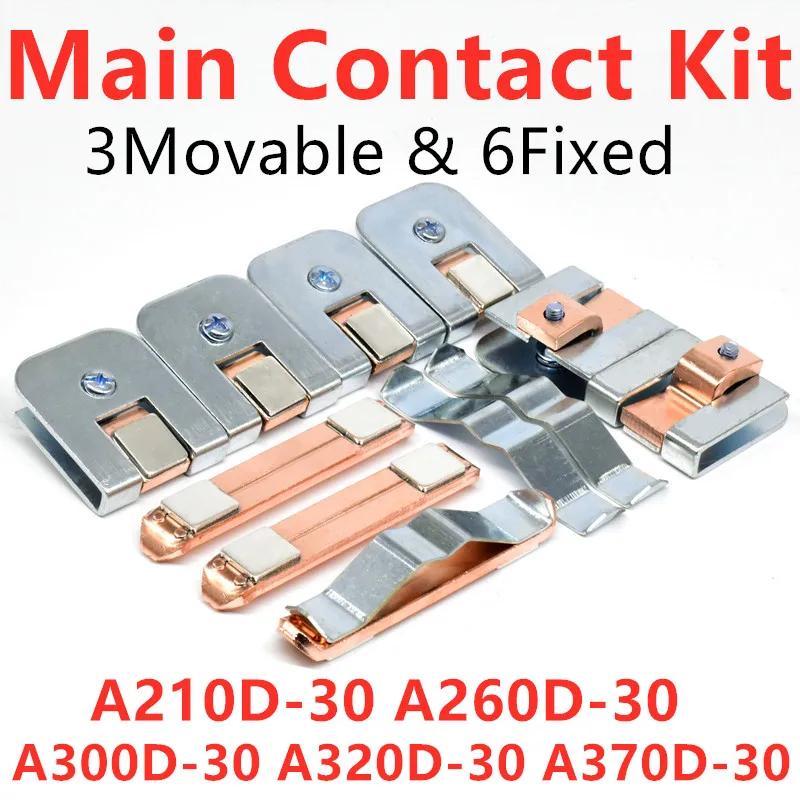 

Main Contact Set Contact Game For AC Contactor ZL210 ZL260 ZL300 ZL320 Moving And Fixed Contacts Contactor Contacts Spare Part