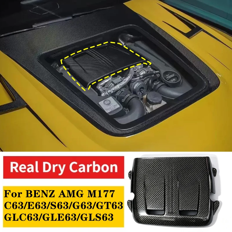 Dry Carbon Fiber Engine Cover For Mercedes Benz AMG C63/E63/S63/G63/GT/GLC63/GLE63/GLS63 W205 W213 W222 W464 X290 X253 V167 Trim