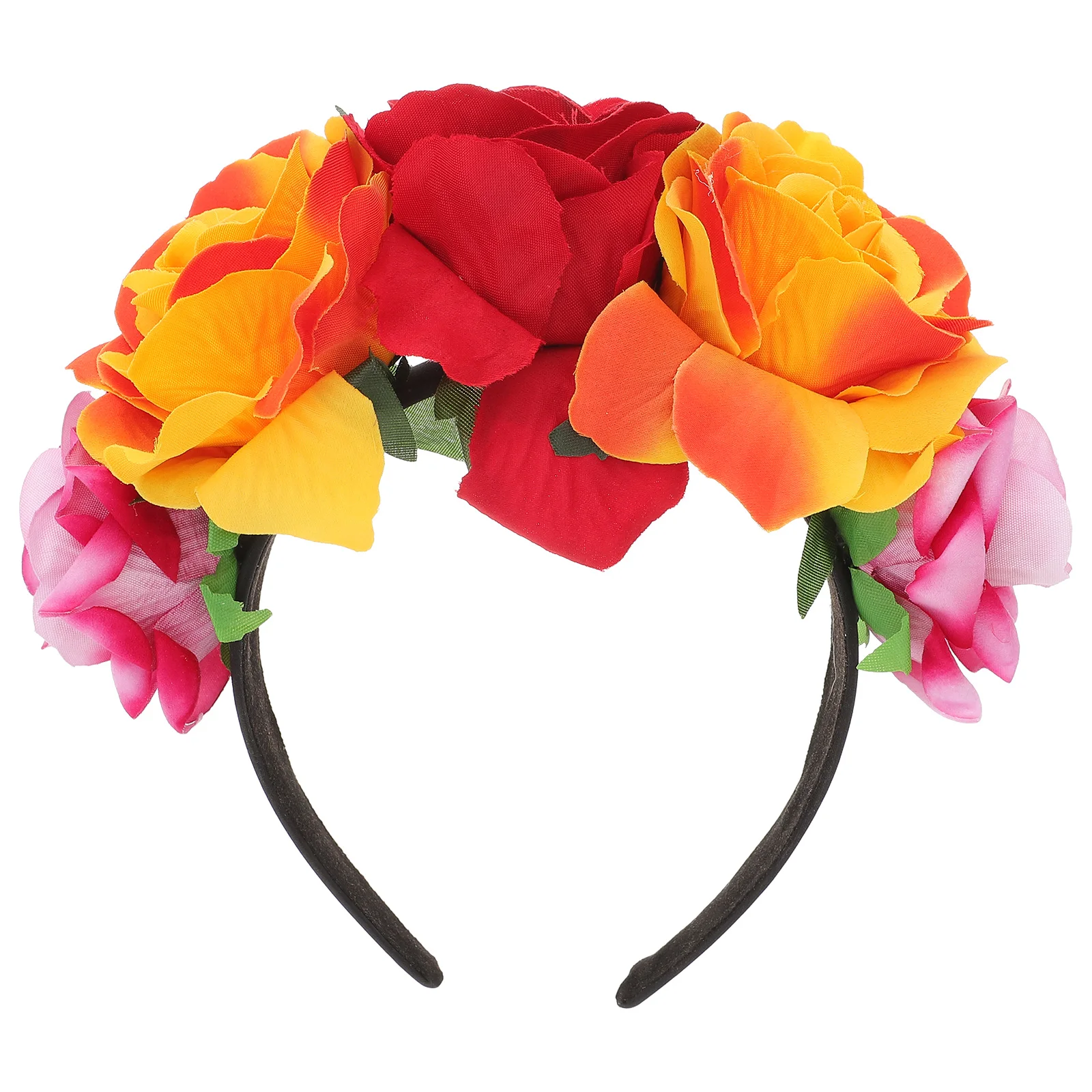 

Big Rose Flower Headband For Women Girls Wedding Party Hair Decor Halloween Carnival Festival Wear Large Floral Headdress