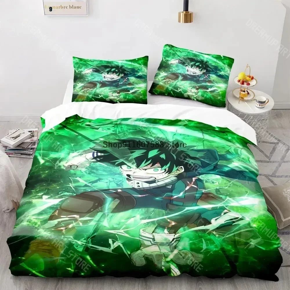2026 3D Print My Hero Academy Bedding Set Anime Characters Duvet Cover Set 3D Quilt Bed Set Queen King Size Kids Boys Home Texti