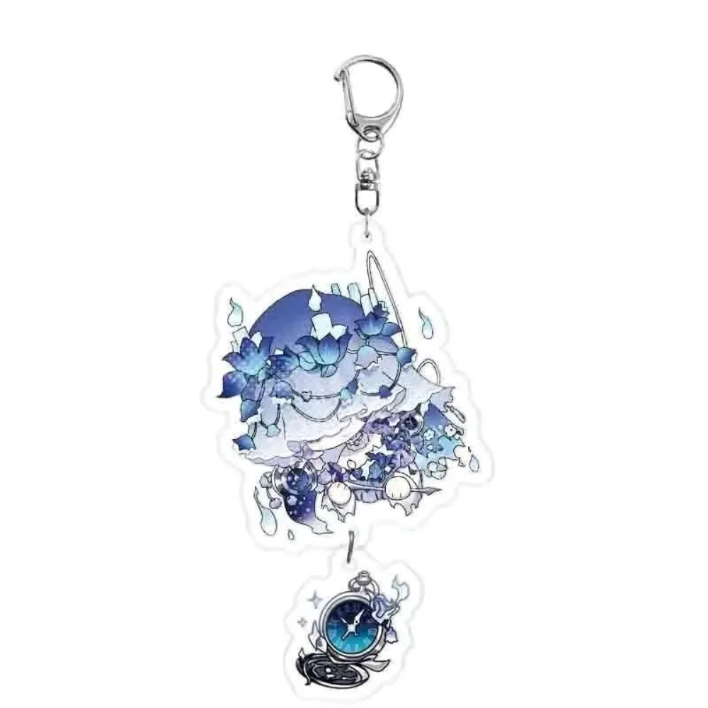 كارتون لطيف Q نسخة لعبة الهوية الخامس شخصية ايسوب كارل بيرسي سلسلة مفاتيح مصنوعة من الأكريليك على ظهره دلاية مجوهرات أصدقاء زوجين هدية