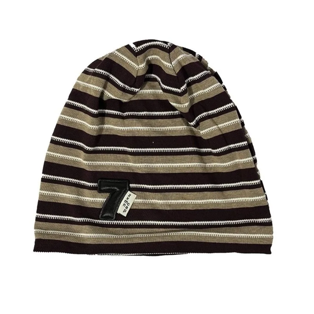 

Vintage Korean Y2k Striped Cap Soft Spring Autumn Baggy Strip Hat Slouchy Breathable Beanie Hats Outfits