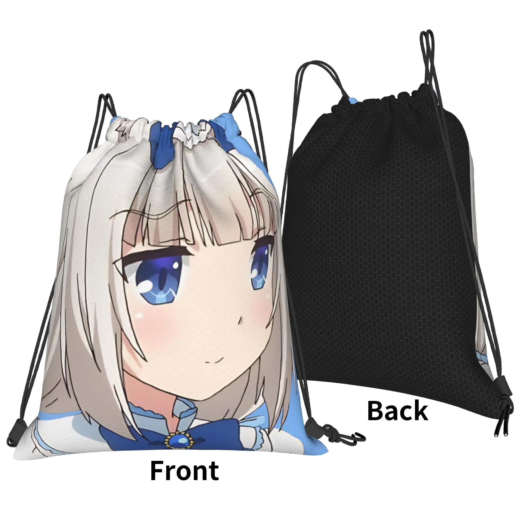 Nekopara Kawaii Anime Portable Travel Riding Gym Drawstring Storage Sporty Backpacks
