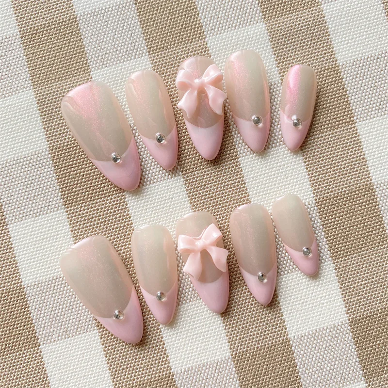 10 Stück rosa handgemachte Näg – Nail Art Xs Bewertung und Preis
