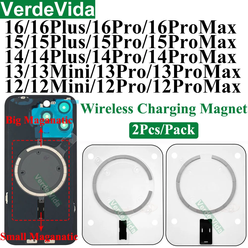 

2Pcs Wireless NFC Charging MagSafe Magnet For iPhone 13 Pro Max 15 16 14 Plus 12 Mini NFC Magnetic Magsafe Magnet Circle Ring