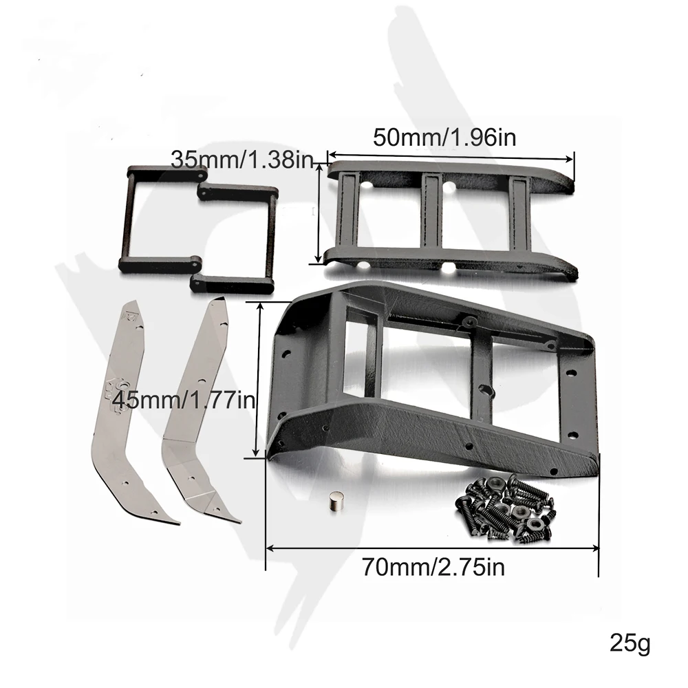 1/10 1/8 escalera ajustable para Trx4 New Bronco Axial SCX10III Thor Tank 300 RC Car Upgrade Accessories Parts