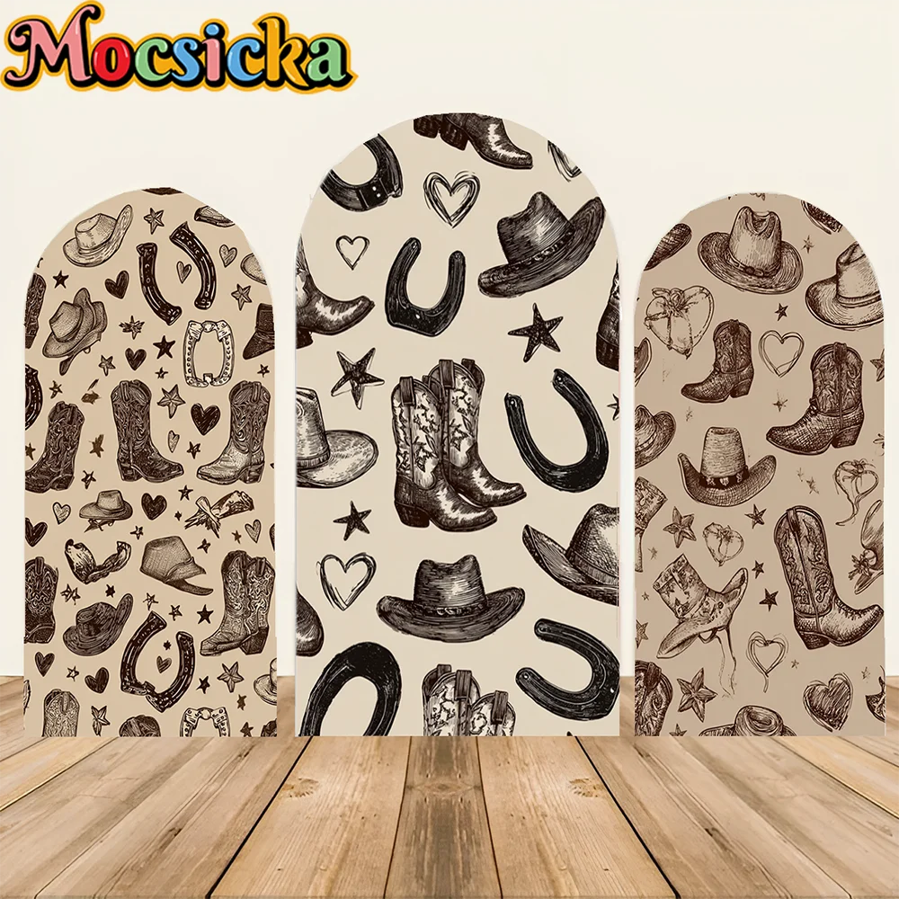 

Ковбойские мечты, арка с каракулями, фон для фотосъемки, доска, день рождения, домашний декор, арочный фон