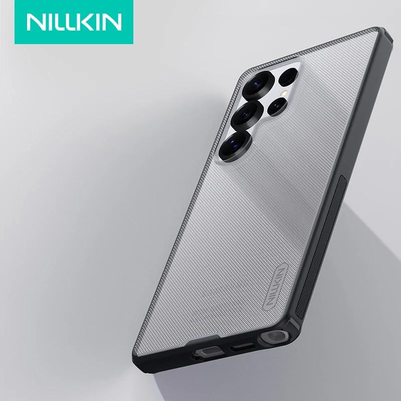 Nillkin สําหรับ Samsung Galaxy S25 Ultra 5G กรณี Super Frosted Pro สีดําใส TPU + PC Ultra-thin ปกหลังป้องกัน