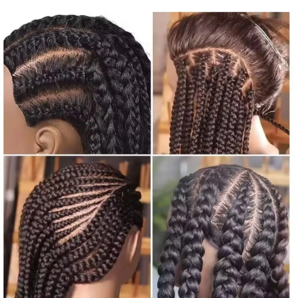 

Манекен-голова из 100% натуральных волос с настольной подставкой, косметологический манекен-кукла с волосами для плетения кос и практики укладки для парикмахеров