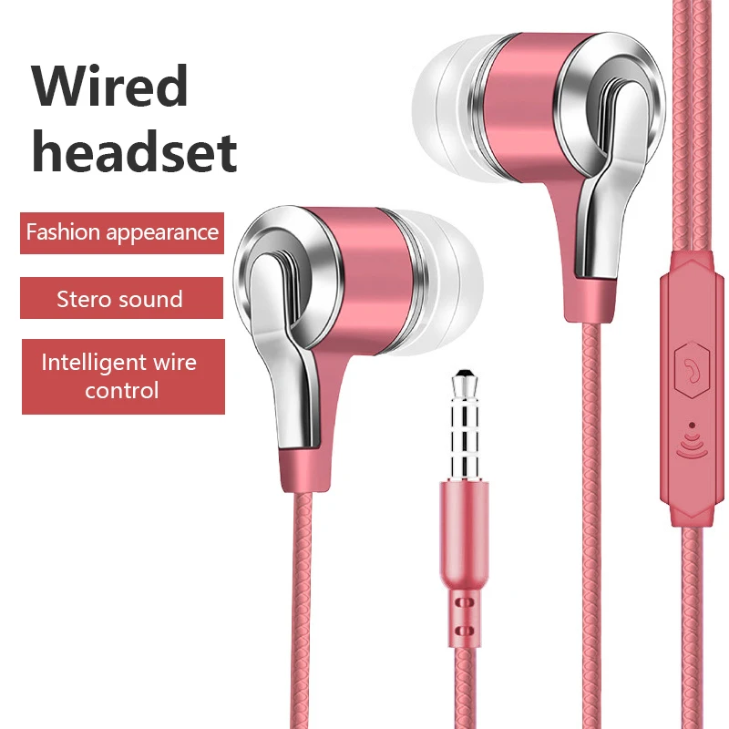 Drive-by-Wire Earphone Computer Cellphone Sports Gaming Wired Headset With Microphone Earbuds X15Extra Bass in-Ear Direct Plug