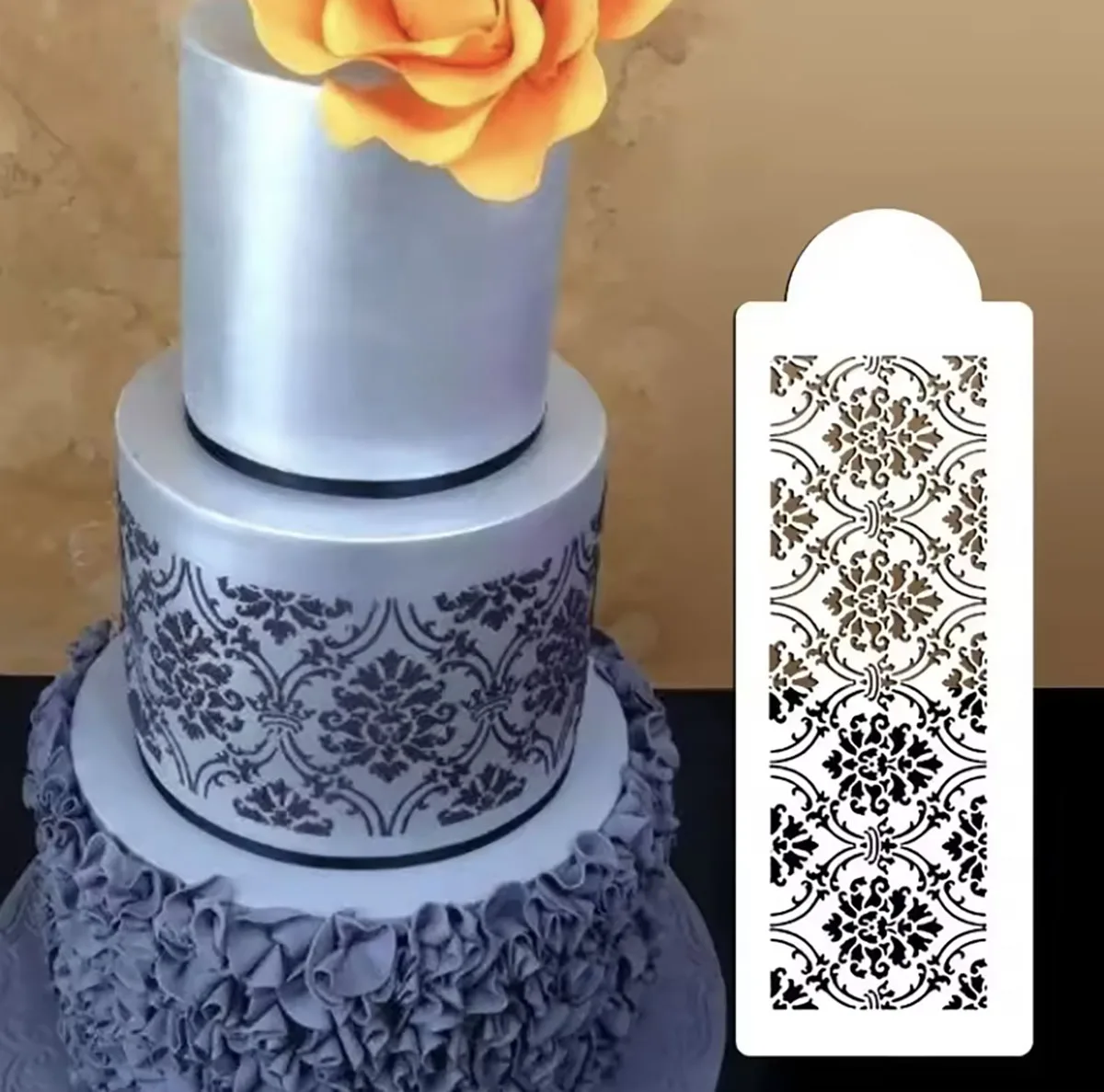 Hollow Flower Figure Stencil for Cake Decoration