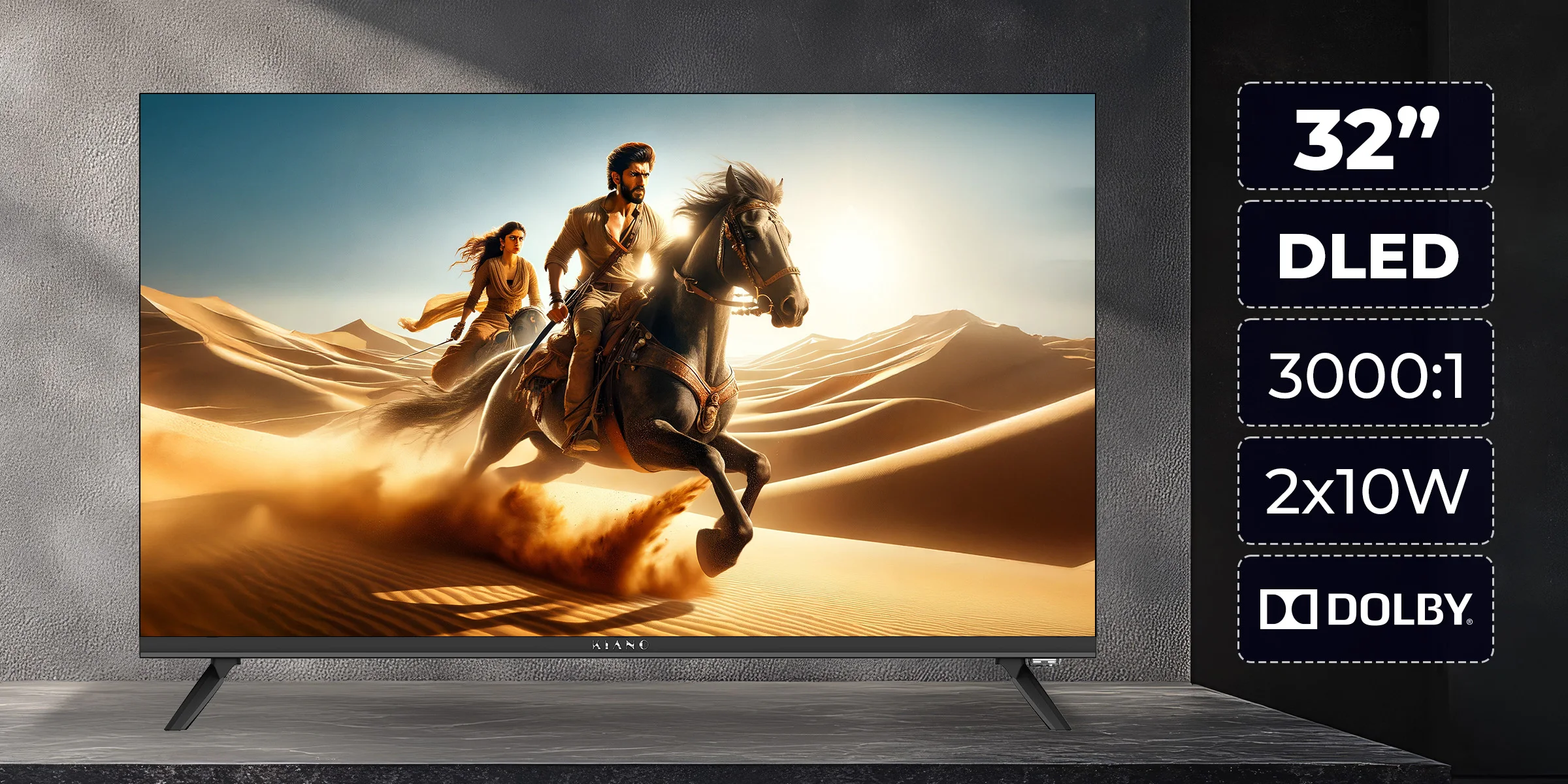 TV LED Kiano Elegance TV 32" HD Ready Negro