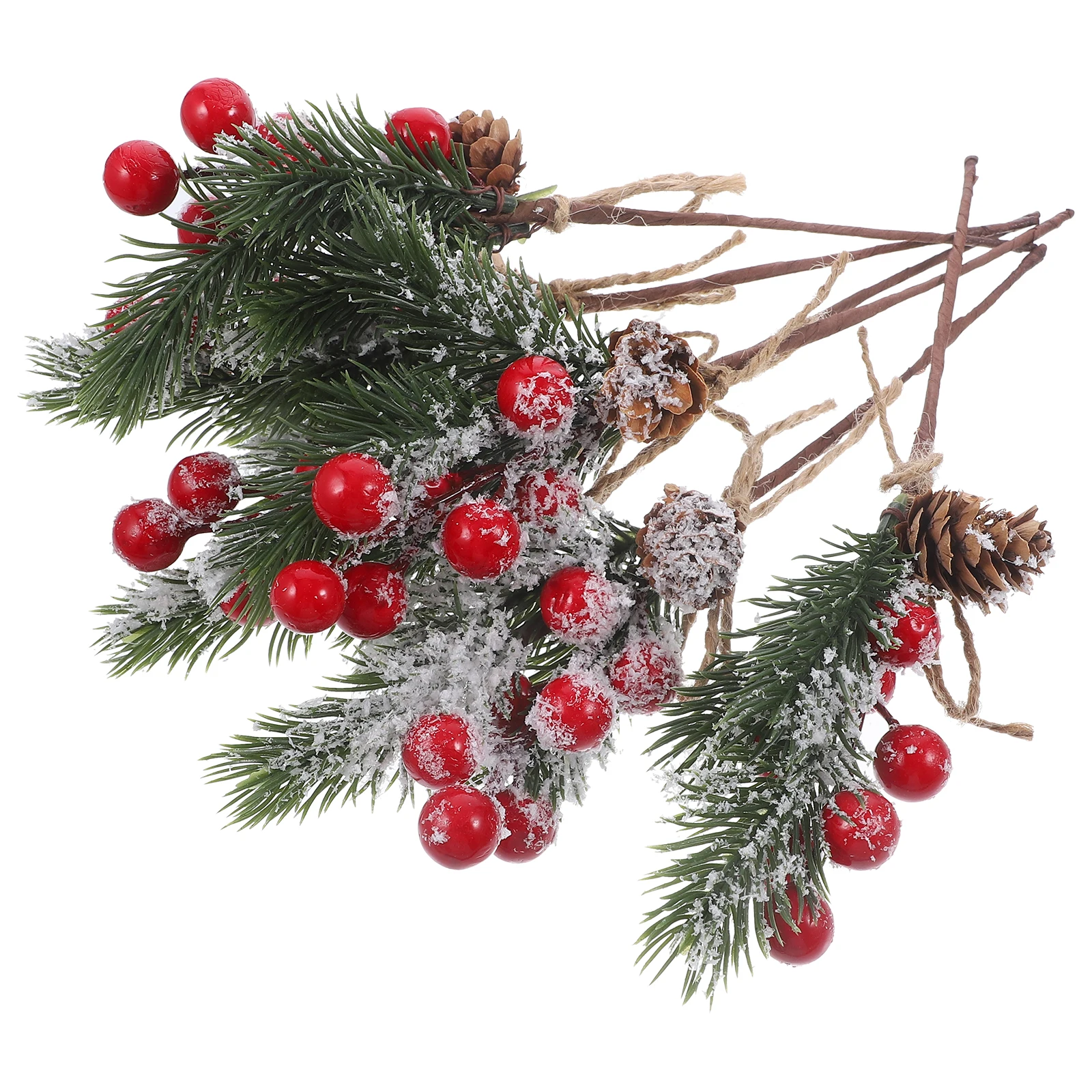 

6Pcs Artificial Berry Stems Christmas Decorations Picks Lifelike Berry Twig Stem for Floral Arrangements Table Centerpiece
