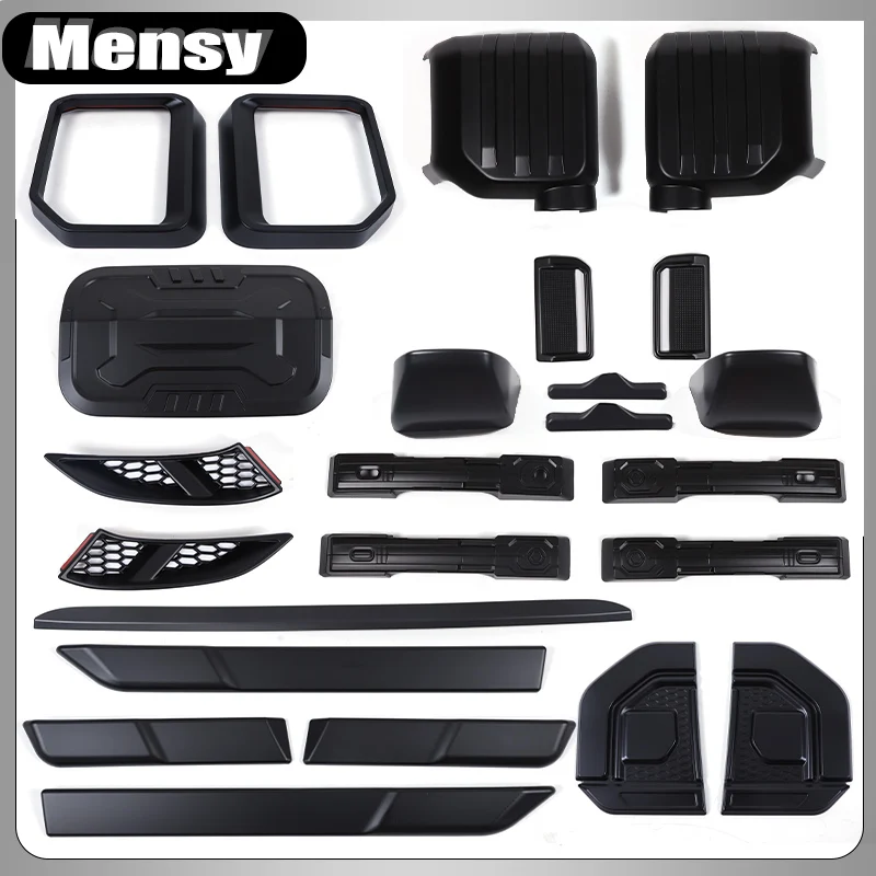 

For Toyota Land Cruiser 250 Prado LC250 2024+ Matte Black Car Rearview Mirror Door Handle Cover Trim Sticker Exterior Accessory