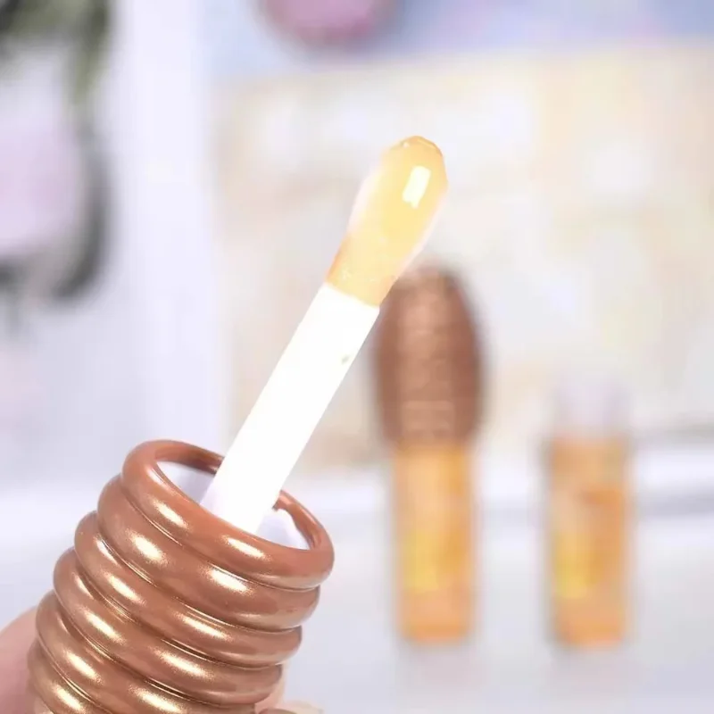 Lucidalabbra portatile al miele Olio per labbra idratante Rossetto Portachiavi Balsamo per labbra Design a nido d'ape Bellezza Salute Cosmetico Cura delle labbra