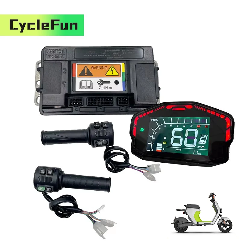

Бесщеточный контроллер постоянного тока Votol EM50-4 с дисплеем DKD и дроссельной заслонкой T08 для колеса QS PMSM, двигателя, электрического квадроцикла, мотоцикла, скутера