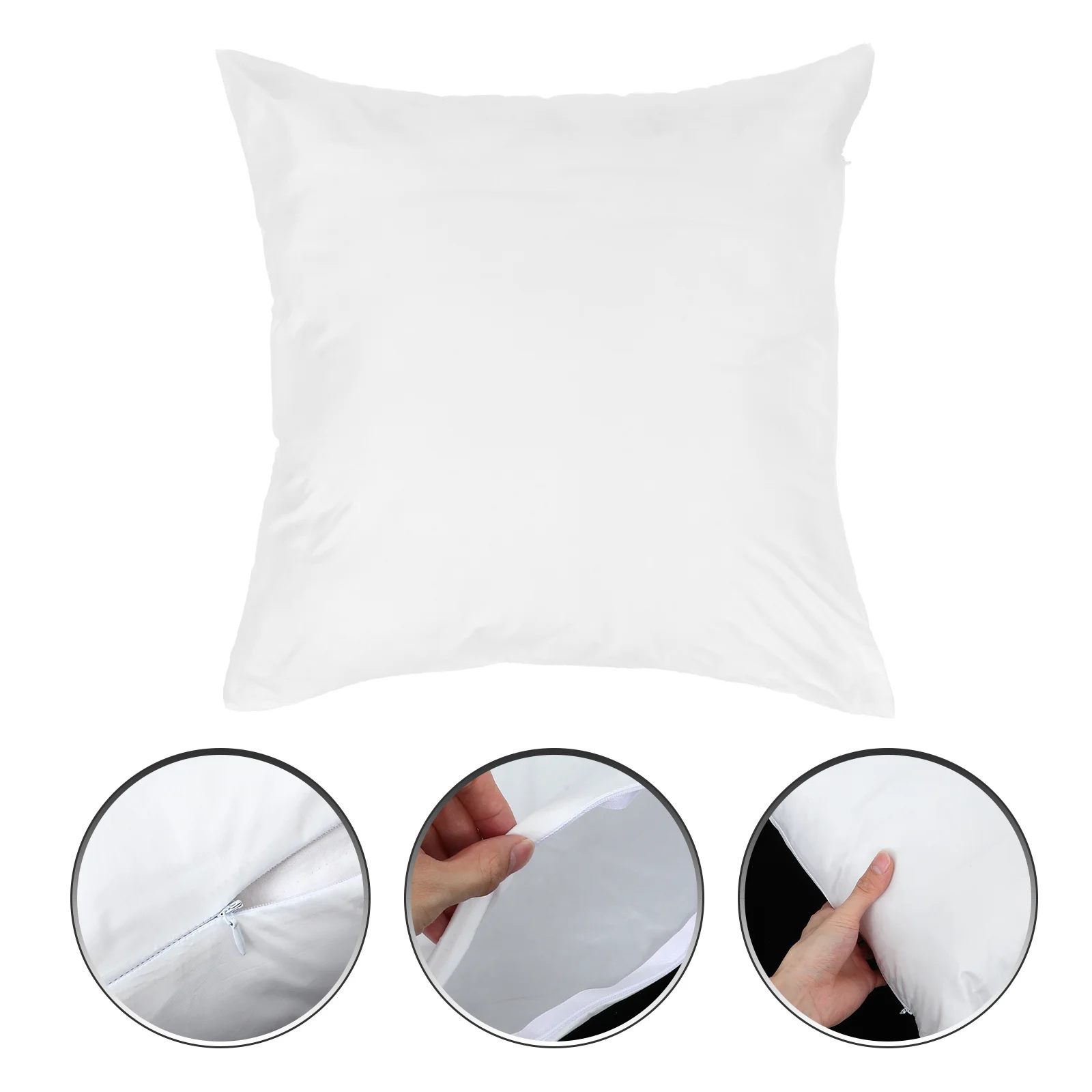 

Zippered Pillow Protector Polyester Pillowcase Pillow Liner Home Bed Use Washable Soft Cover Comforter Protector