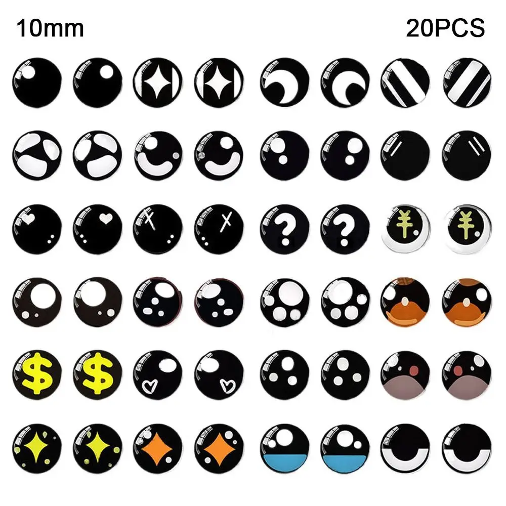 

20pcs/10pairs New 6mm-20mm Eyes Crafts Eyes Crystal Plastic Puppet Crystal Eyes Parts DIY Accessories