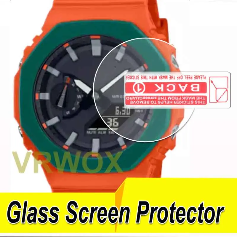 2PCS/3PCS Glass Screen Protector For GA-2000 GA-2100 GA-2200 GM-2100 GA-B2100 GMA-S2100 GM-S2100  Watch,2.5D Rounded Edges 9H