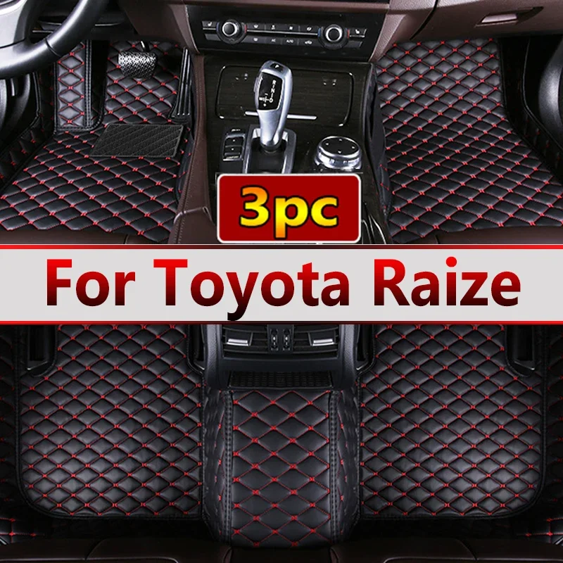 Custom Automotive Car Floor Mats For Toyota Raize 2019 2020 2021 2022 Auto Luxury Leather Men Women Car Mats Full Coverage