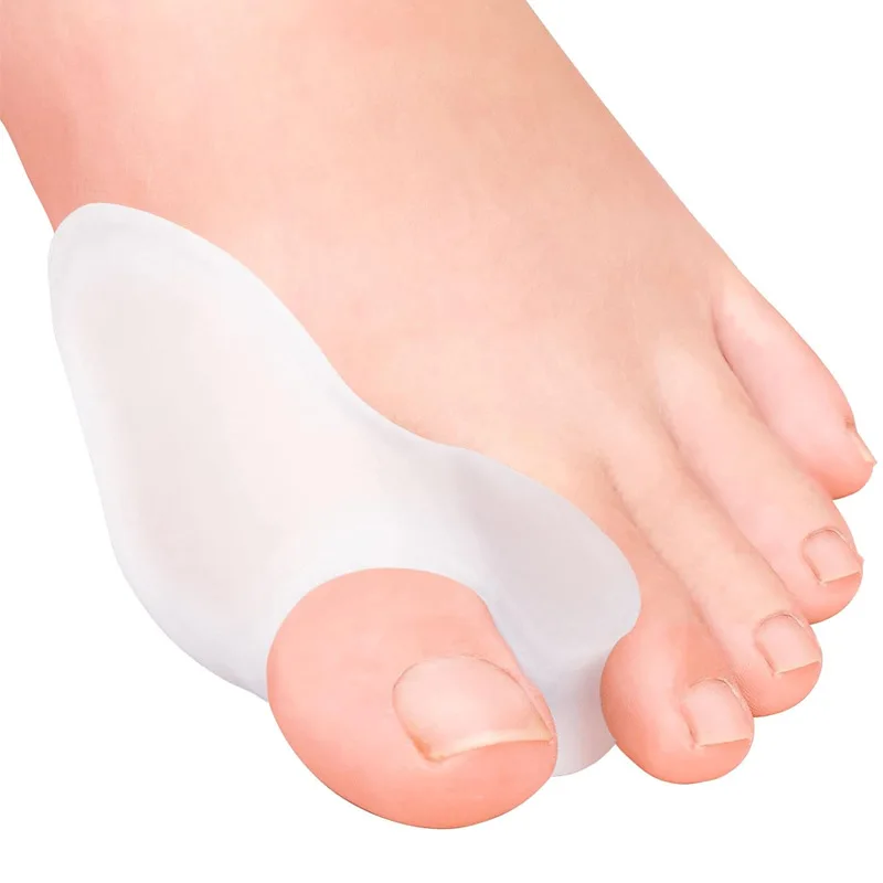 

1pair Thumb Valgus Corrector Big Silicone Gel Toe Separator Spreader Overlapping Cushion Concealer Foot Pain Relief