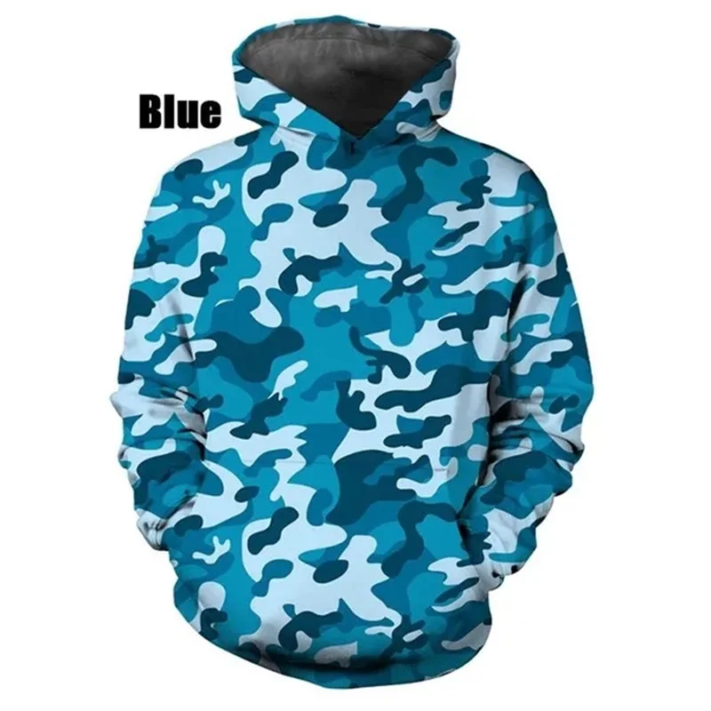 3D Print Camouflage Graphic Sweatshirts For Men Women Fashion Casual Pullover Hoodies Loose Plus Size Streetwear Hoodies