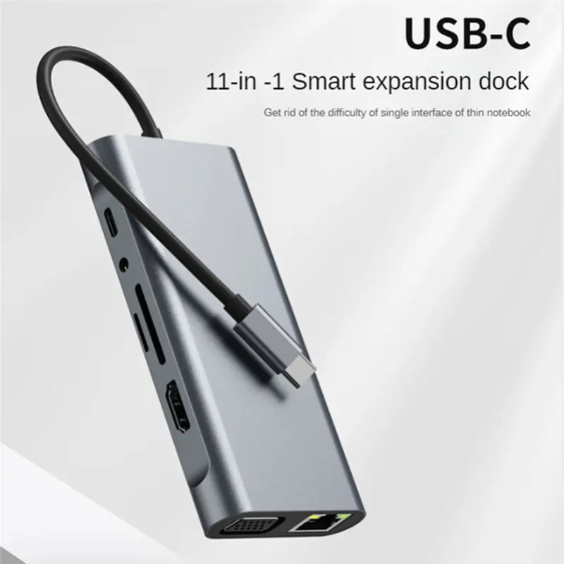 n86r-11-in-1-type-cドック-usbハブ-30スプリッター-マルチポートアダプター-4k対応-rj45-sd-tf-vga-pdオーディオジャック-イーサネットポート