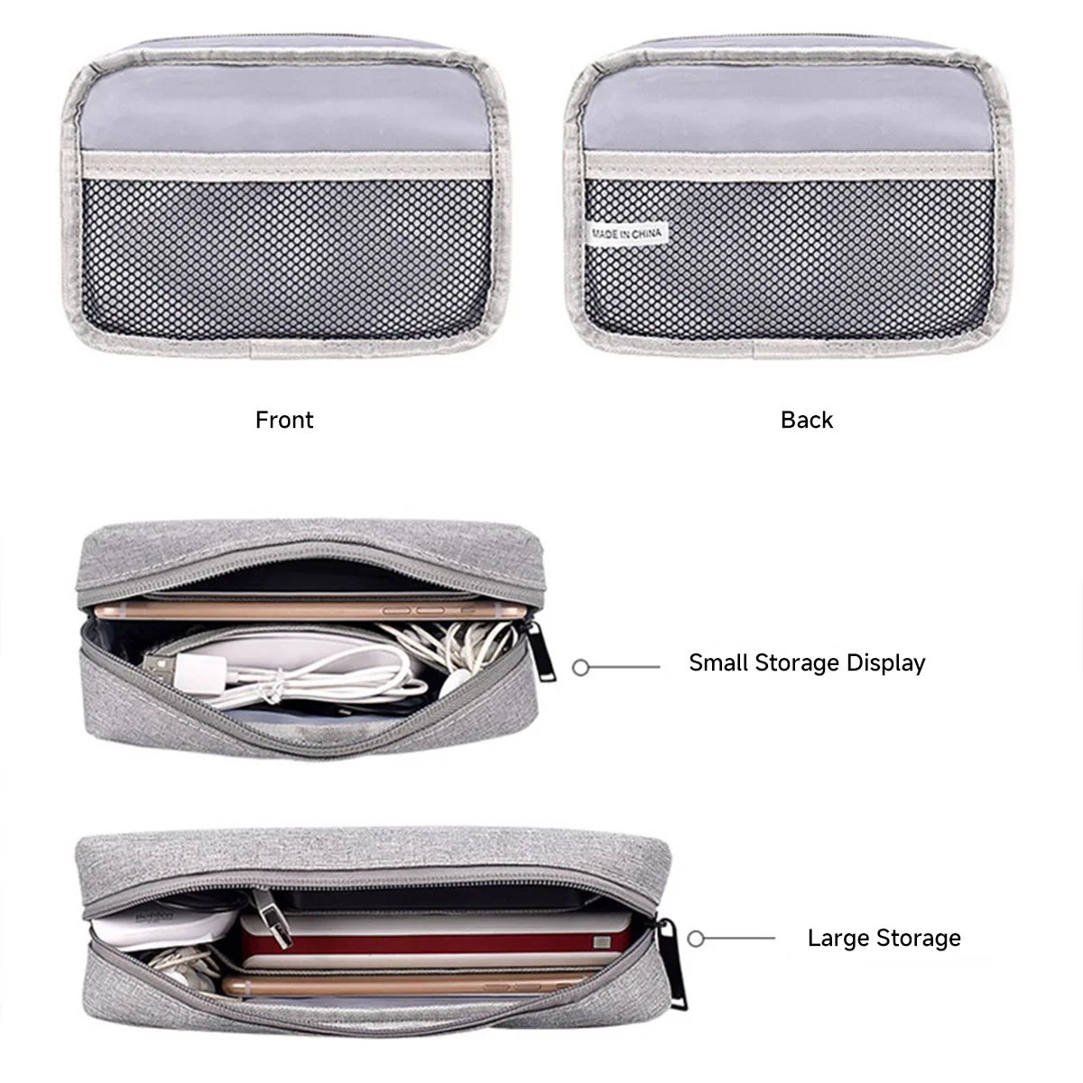 Storage Bag Cable Cord Organizer Travel Bag Small Electronics SD Card Power Bank Storage Bag Portable Cable Organizer Waterproof