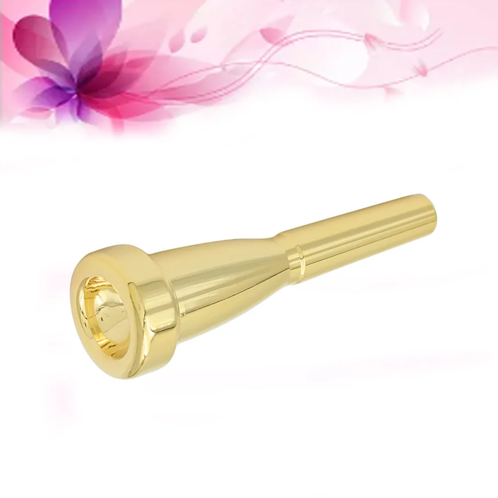 قطعة فم 5C مطلية بالذهب لتطوير النقش الاحترافي للقرن الفرنسي حافة داخلية ضيقة تصميم شبه مسطح مطلي بالفضة