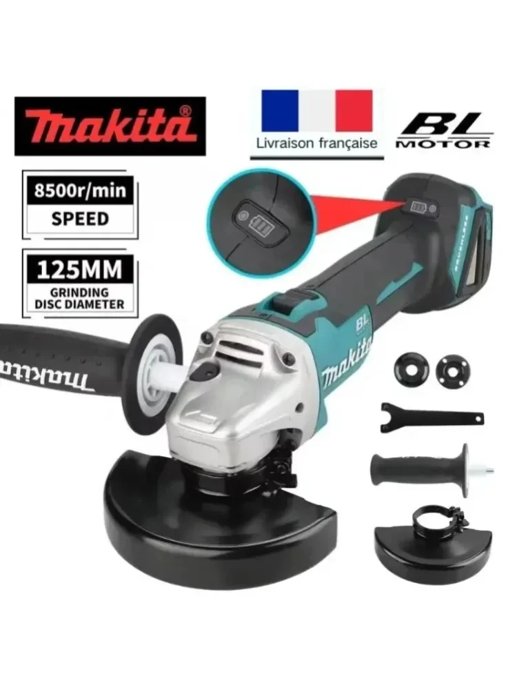 Makita DGA504 18V Bürstenloser Lithium-Akku-Winkelschleifer Wiederaufladbare Poliermaschine Schneidemaschine Hohe Leistung