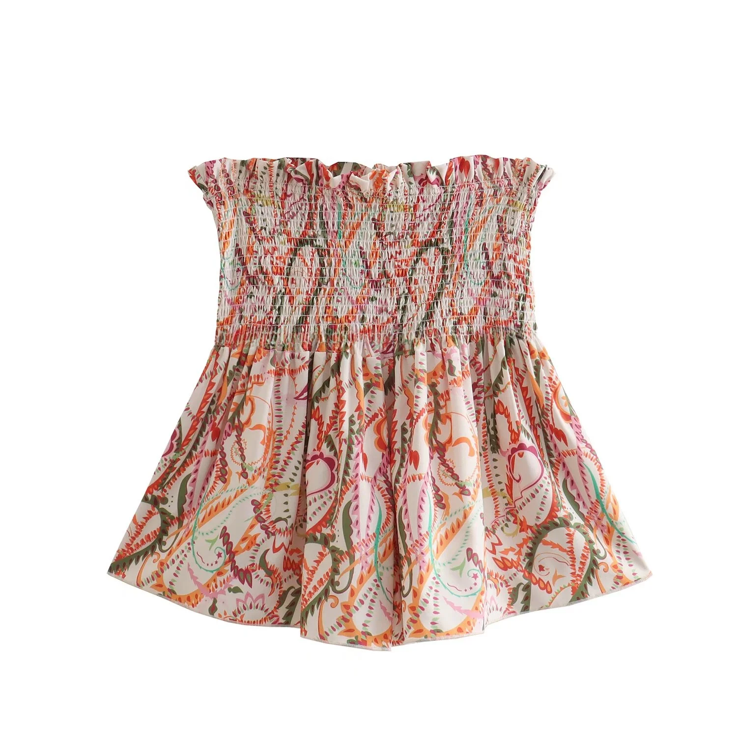 

Faionable Printed ort Pants Women's Sle Spring New Arrival JNLEAOG Polyester Fiber Long Sve V-Ne Two-Piece Set