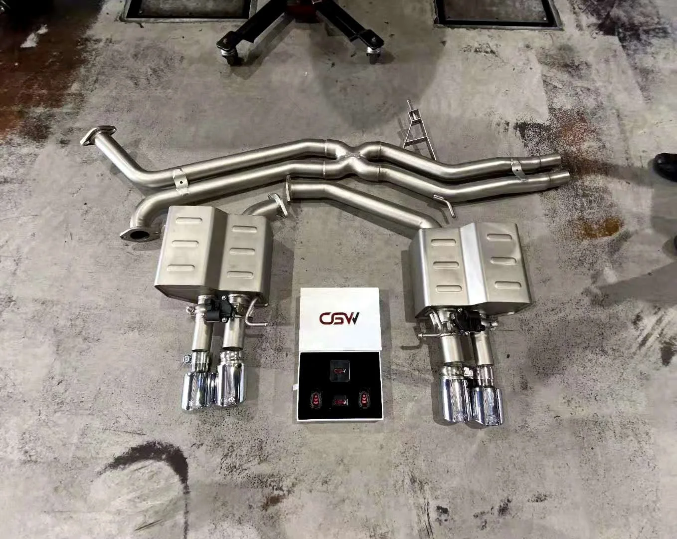 CGW Affordable Gesture Valve Control Muffler  Catback Pipe System for S4 S5 B8 3.0T 2010-2012 Exhaust
