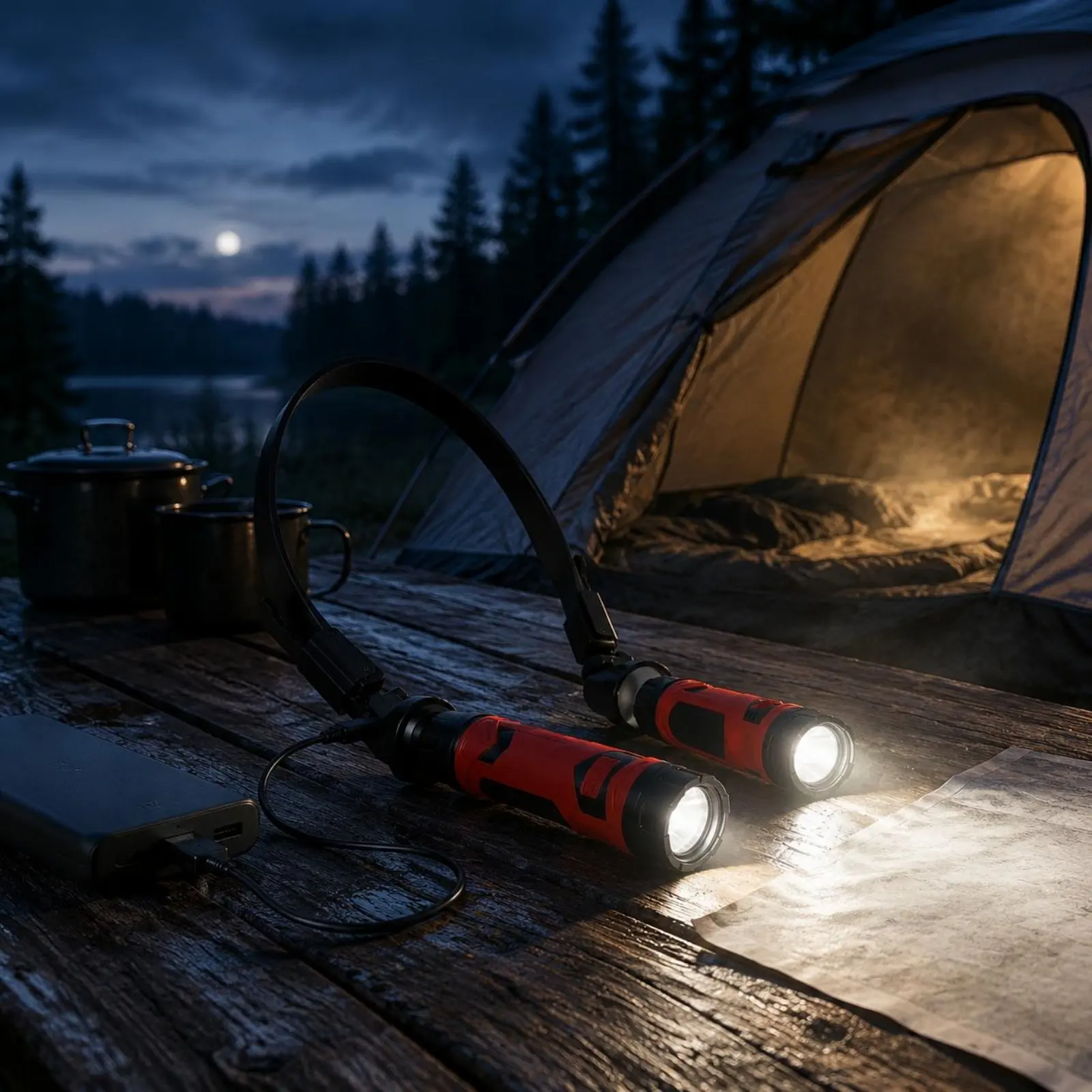 

USB Rechargeable Neck Lamp Adjustable Portable Lighting