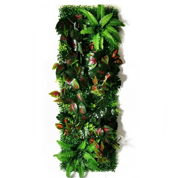 Plantas artificiais grama gramado painel de parede buxo hedgeucalyptus vegetação pano de fundo adequado para jardim interno ao ar livre 40*120cm