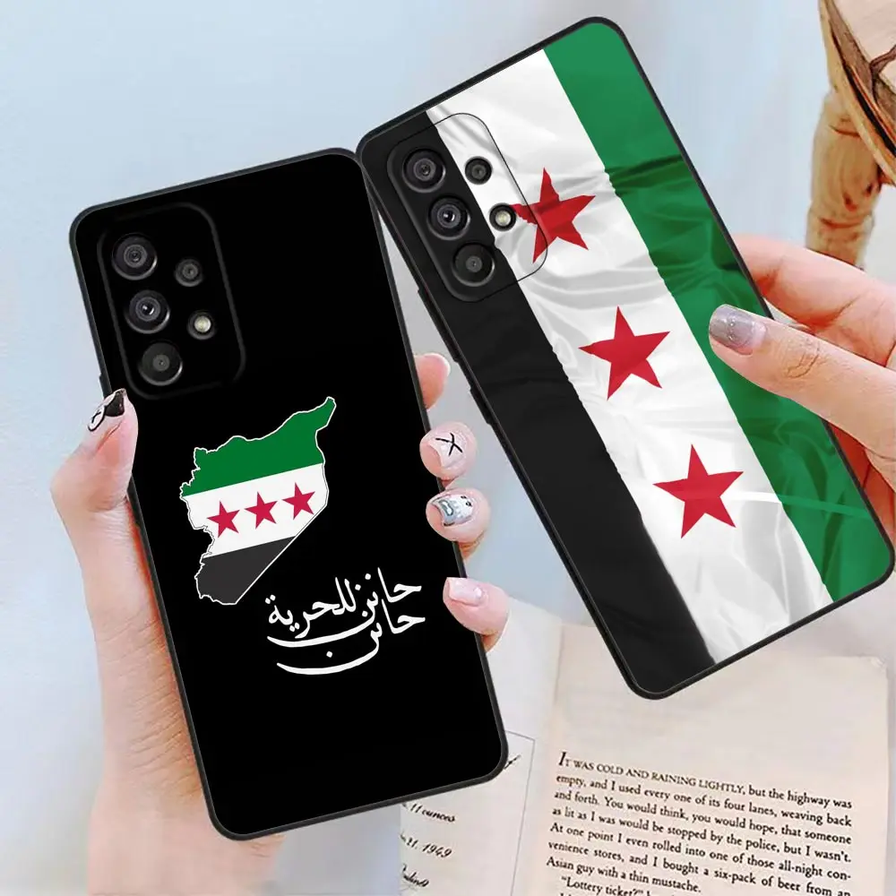 Syrian Revolution Flag Case For Samsung A52 A72 A32 A90 A80 A72 A71 A70 A60 A54 A53 A51 A50 A42 A34 A33 A23 A22 A21S A14 Cover