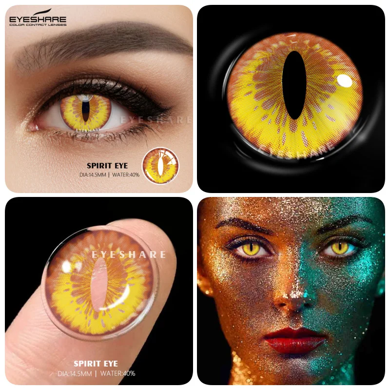 EYESHARE 1Pair Colored Contact Lenses for Eyes Cosplay Contact Lenses Blue Lenses Halloween Lens Cosmetics Pupils Eye Color Lens