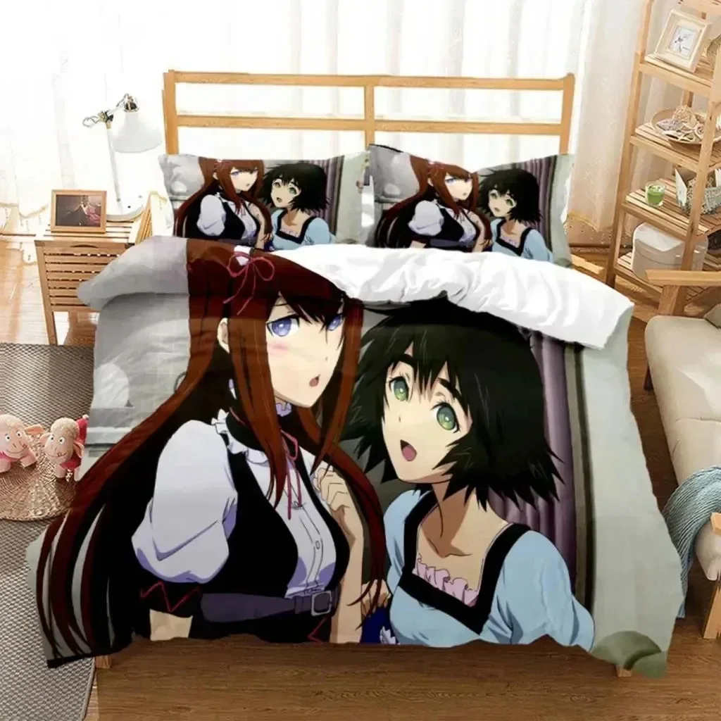 

3D Print Anime Steins Gate Kurisu Makise Bedding Set Bedroom Soft Modern Bedspreads Comefortable Duvet Cover Quilt Pillowcase