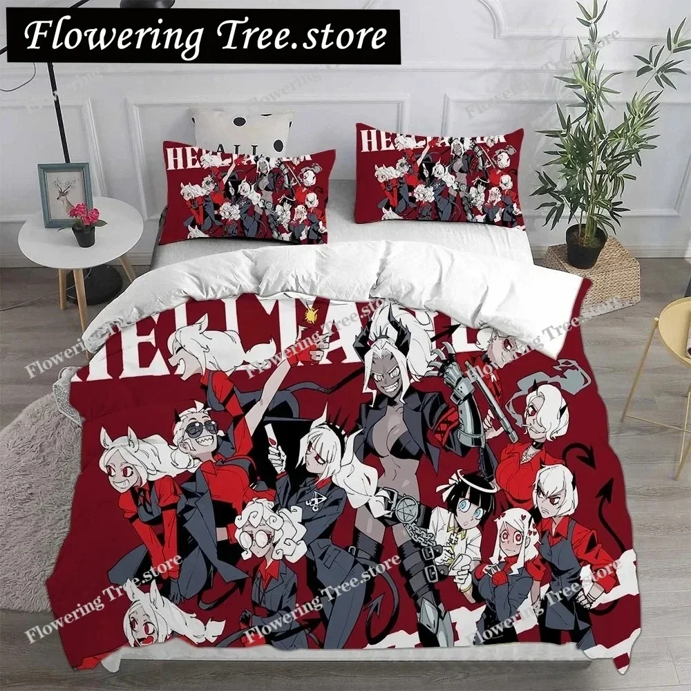 

Game Helltaker Bedding Sets Comforter Quilt Bed Cover Duvet Cover Pillow Case Sets Bedroom Decoration Home Textiles029