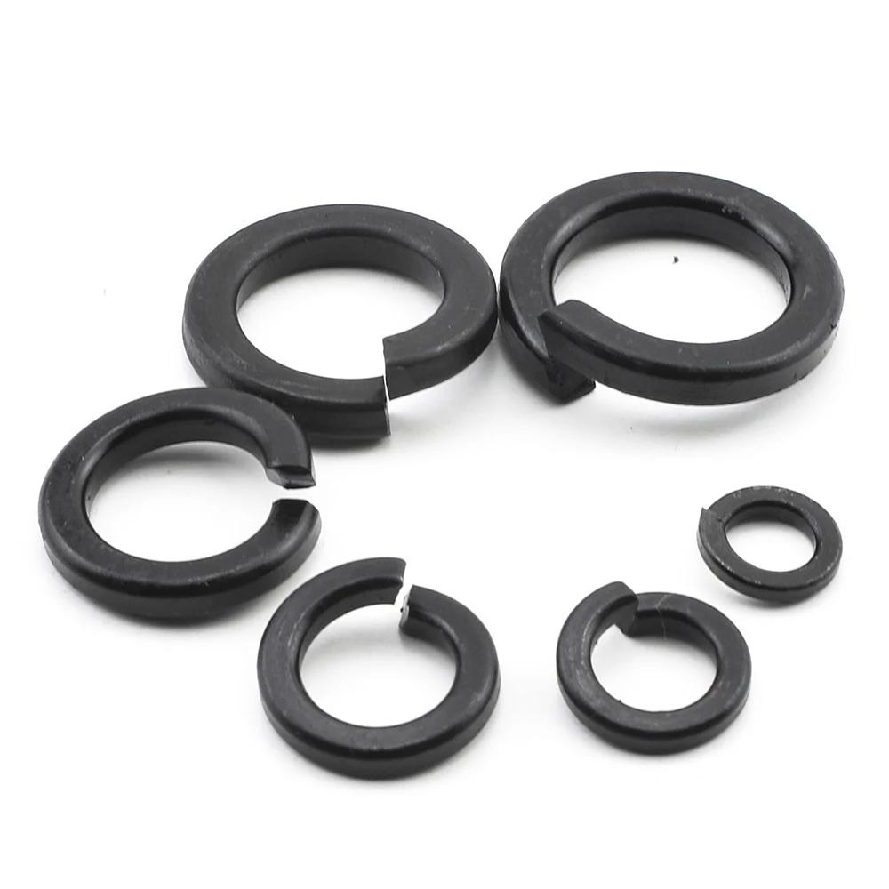 Elastic Gasket Spring Lock Washers Black Carbon Steel Stainless Steel M2 M2.5 M3 M4 M5 M6 M8 M10 M12 M14 M16 M20 M24 M27 M30 M36