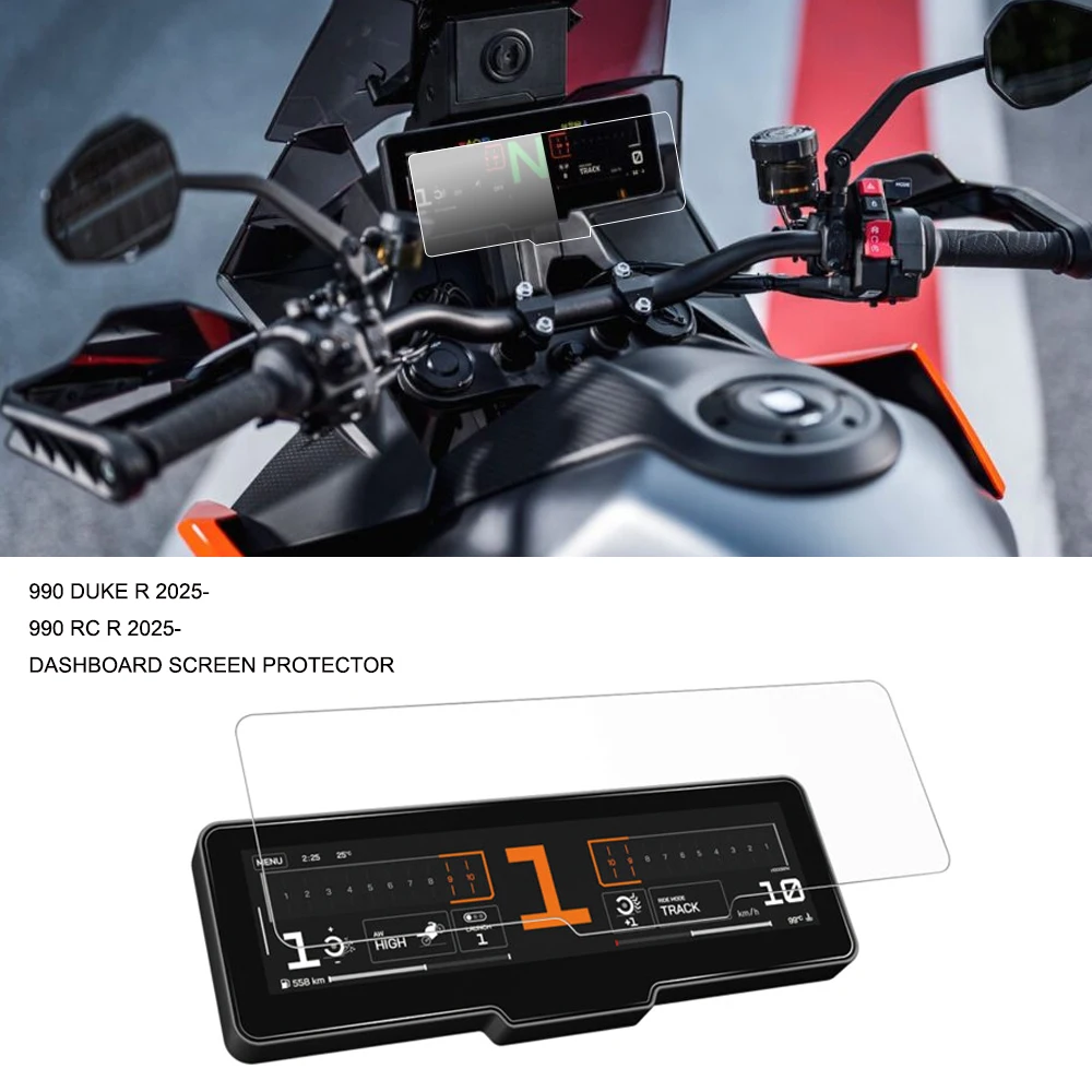 For 990 Duke R  990 RC R 2025 New Motorcycle Accessories Scratch Cluster Screen Dashboard Protection Instrument Film