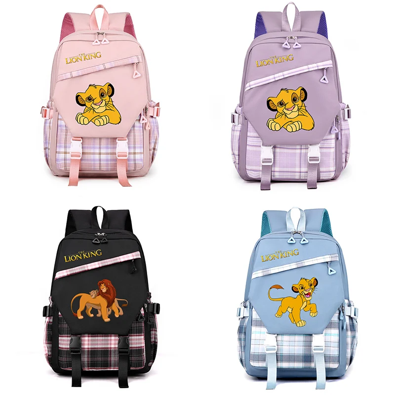 

Disney The Lion King School Bags for Girl Boy Student Teenager Children Rucksack Women's Cute Casual Backpack