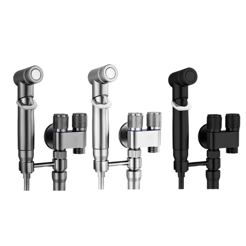 Handheld Bidet Sprayer with Double Outlet Valves Bidet Attachment Toilet Bidet Faucet Sprayer Shower Easy to Installatio