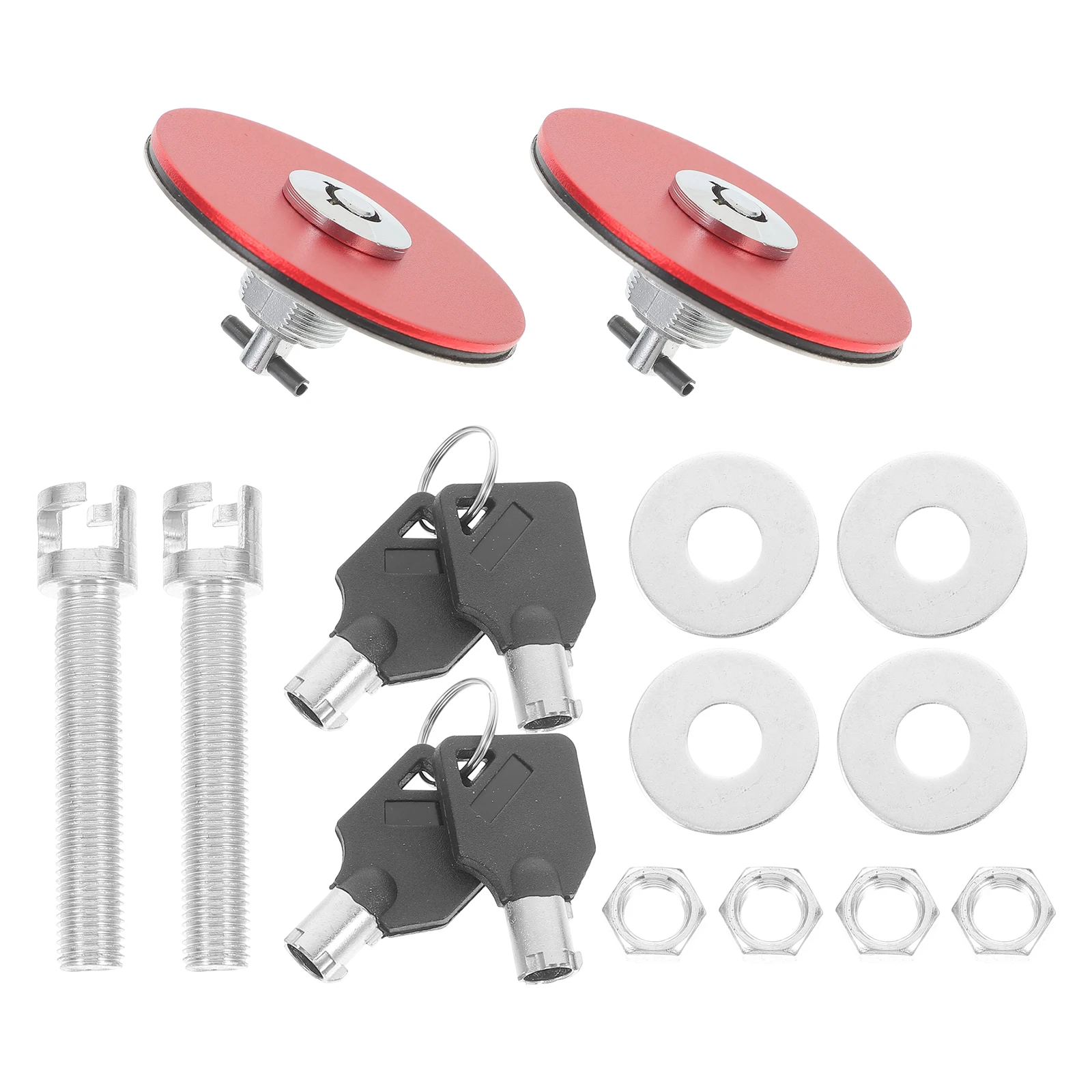 

1 set Lock for Engine Cover Hood Pin Red Aluminum Latches Firm Bumper Fasteners Locking Hood Pins Kit Car Accessories
