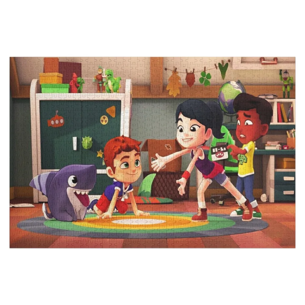 

Деревянный пазл Shaarkdog с индивидуальной фотопечатью и именем, персонализированный подарок для детей