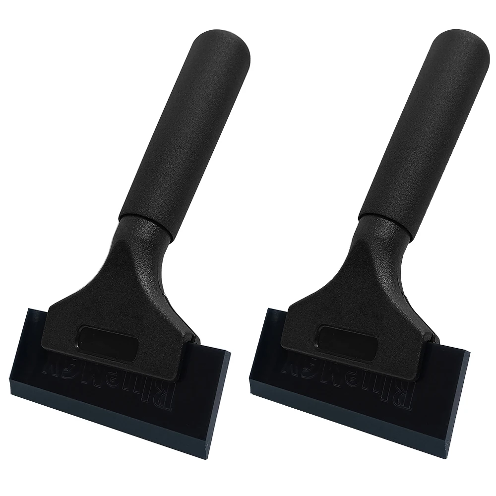 2Pcs Auto Window Cleaning Scraper Tool with Soft Plastic Handle for Car Glass Architectural Film Installation Household Wiper